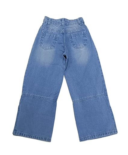 Ywee Girls' Stylish Stretch Denim Jeans | Soft Cotton Lycra with Adjustable Waistband | Trendy Slim Fit Mid-Waist Jeans for Everyday Fashion 279