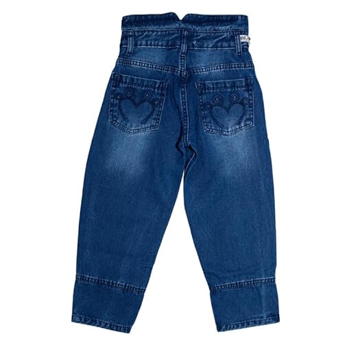 Ywee Girls' Stylish Stretch Denim Jeans | Soft Cotton Lycra with Adjustable Waistband | Trendy Slim Fit Mid-Waist Jeans for Everyday Fashion 202