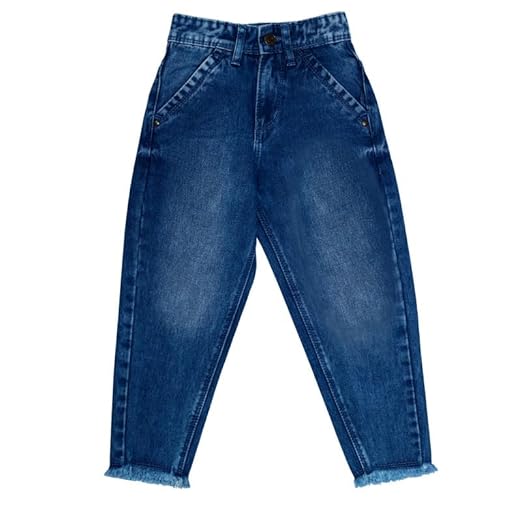 Ywee Girls' Stylish Stretch Denim Jeans | Soft Cotton Lycra with Adjustable Waistband | Trendy Slim Fit Mid-Waist Jeans for Everyday Fashion 51