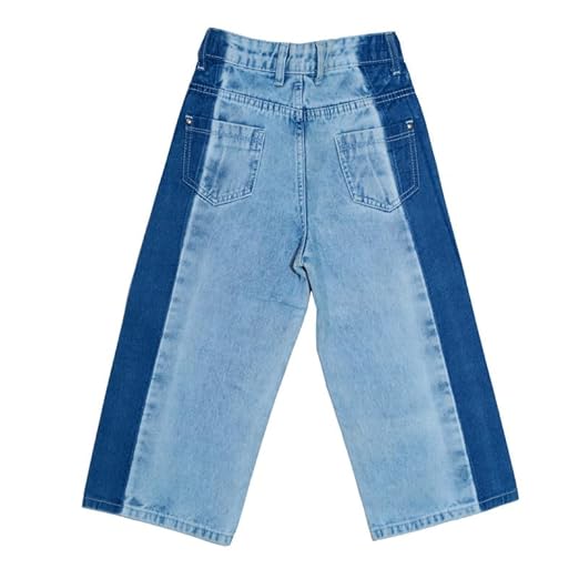 Ywee Girls' Stylish Stretch Denim Jeans | Soft Cotton Lycra with Adjustable Waistband | Trendy Slim Fit Mid-Waist Jeans for Everyday Fashion 369