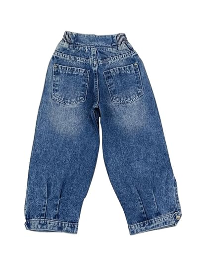 Ywee Girls' Stylish Stretch Denim Jeans | Soft Cotton Lycra with Adjustable Waistband | Trendy Slim Fit Mid-Waist Jeans for Everyday Fashion 266