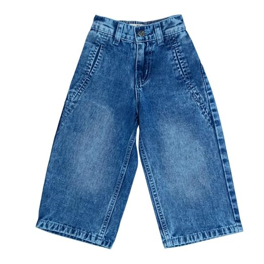 Ywee Girls' Stylish Stretch Denim Jeans | Soft Cotton Lycra with Adjustable Waistband | Trendy Slim Fit Mid-Waist Jeans for Everyday Fashion 126