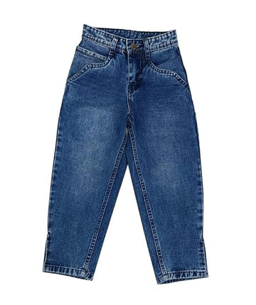 Ywee Girls' Stylish Stretch Denim Jeans | Soft Cotton Lycra with Adjustable Waistband | Trendy Slim Fit Mid-Waist Jeans for Everyday Fashion 304