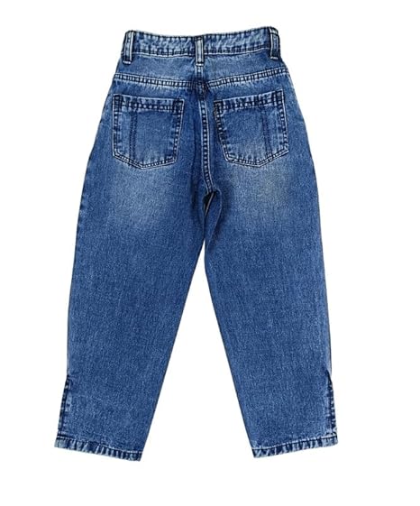 Ywee Girls' Stylish Stretch Denim Jeans | Soft Cotton Lycra with Adjustable Waistband | Trendy Slim Fit Mid-Waist Jeans for Everyday Fashion 304