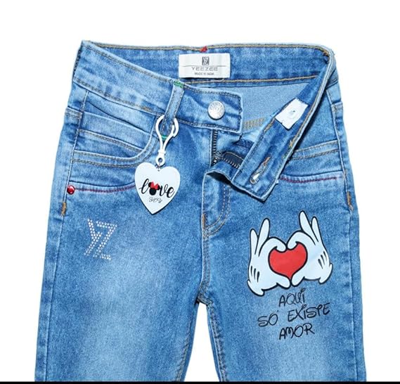 Ywee Girls' Stylish Stretch Denim Jeans | Soft Cotton Lycra with Adjustable Waistband | Trendy Slim Fit Mid-Waist Jeans for Everyday Fashion 13