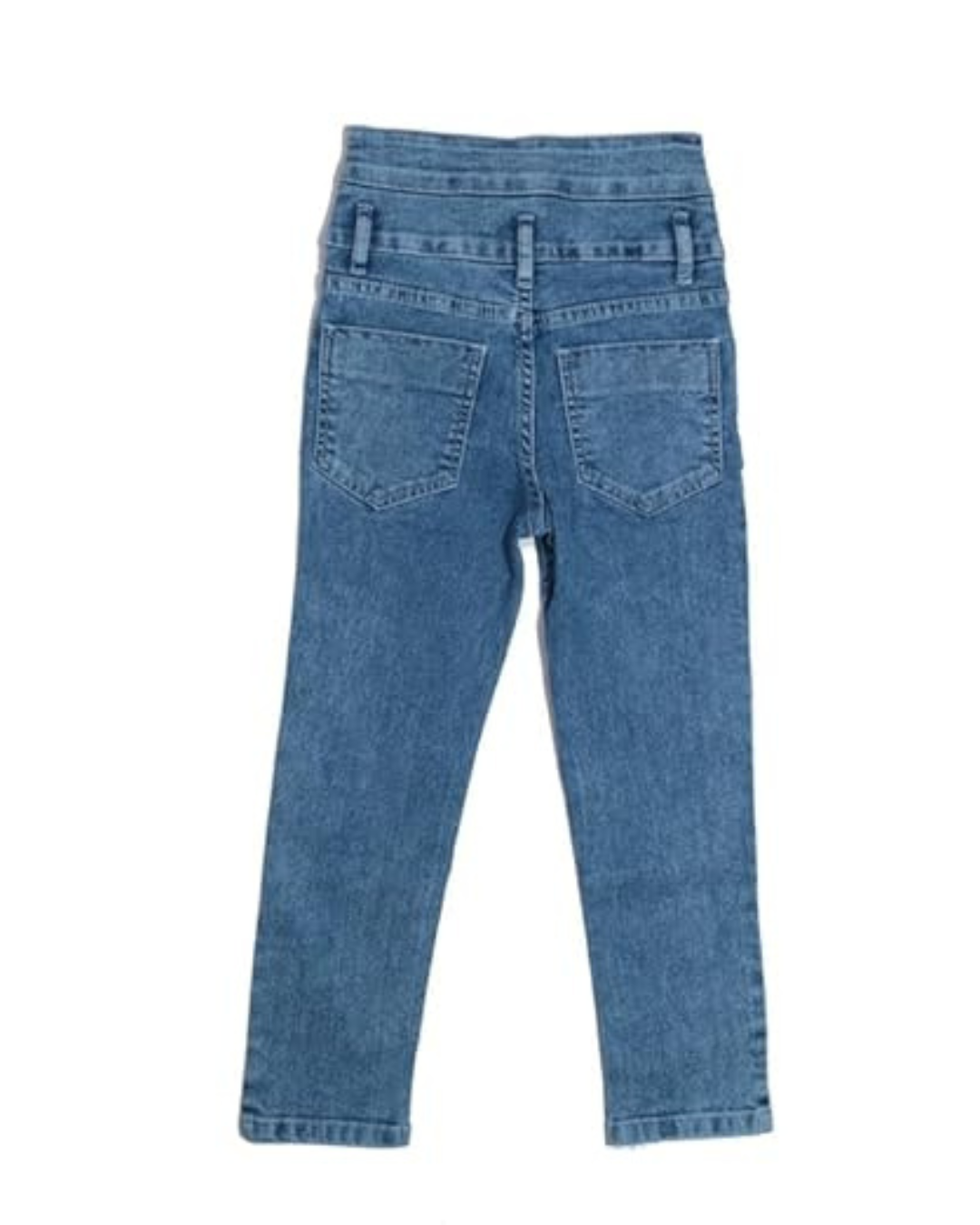 Ywee Girls' Stylish Stretch Denim Jeans | Soft Cotton Lycra with Adjustable Waistband | Trendy Slim Fit Mid-Waist Jeans for Everyday Fashion 166