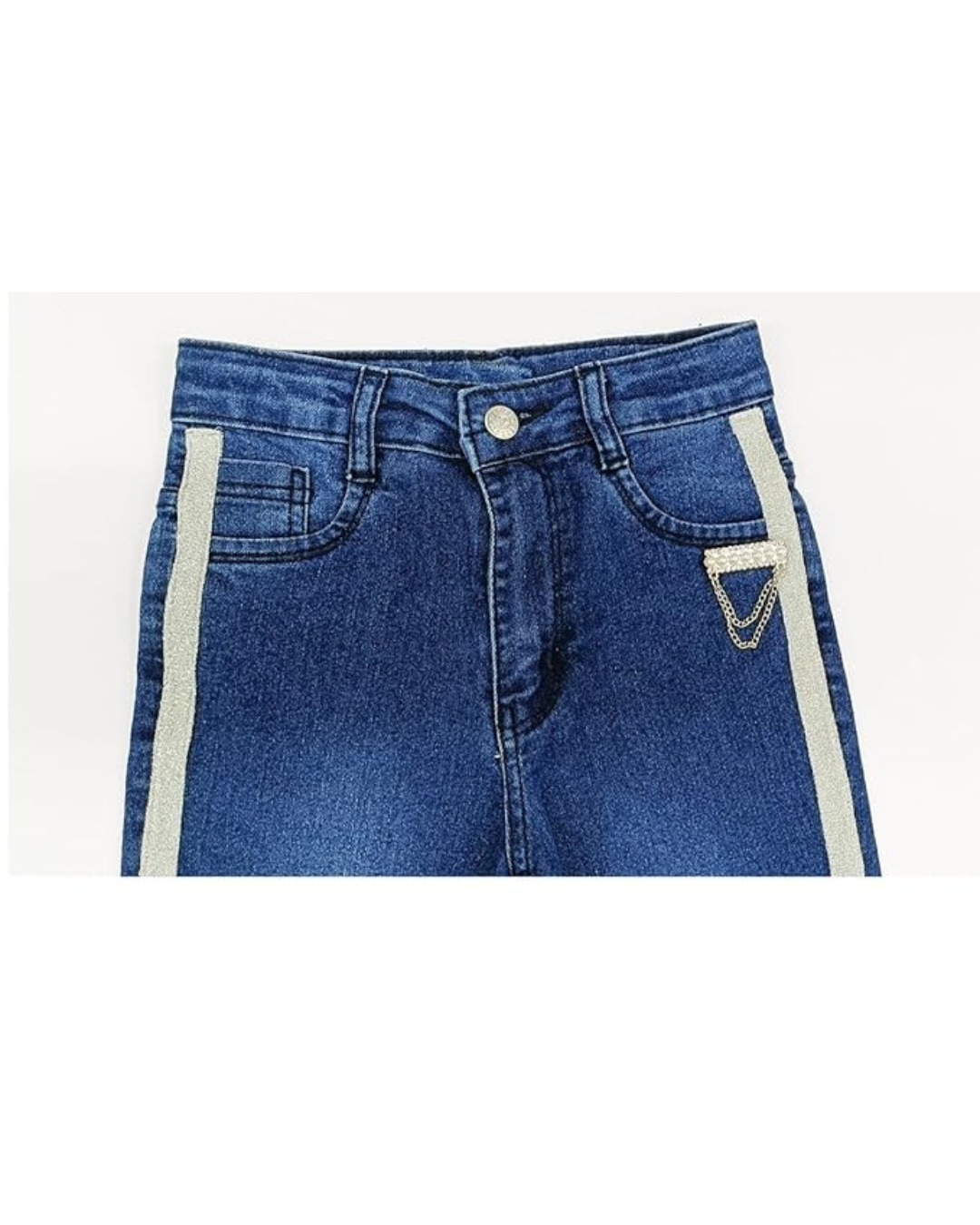 Ywee Girls' Stylish Stretch Denim Jeans | Soft Cotton Lycra with Adjustable Waistband | Trendy Slim Fit Mid-Waist Jeans for Everyday Fashion 76