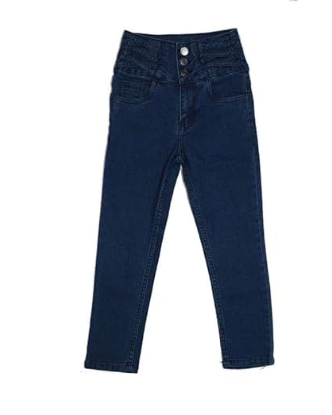 Ywee Girls' Stylish Stretch Denim Jeans | Soft Cotton Lycra with Adjustable Waistband | Trendy Slim Fit Mid-Waist Jeans for Everyday Fashion 342