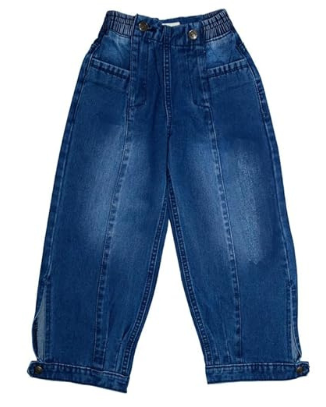 Ywee Girls' Stylish Stretch Denim Jeans | Soft Cotton Lycra with Adjustable Waistband | Trendy Slim Fit Mid-Waist Jeans for Everyday Fashion 253