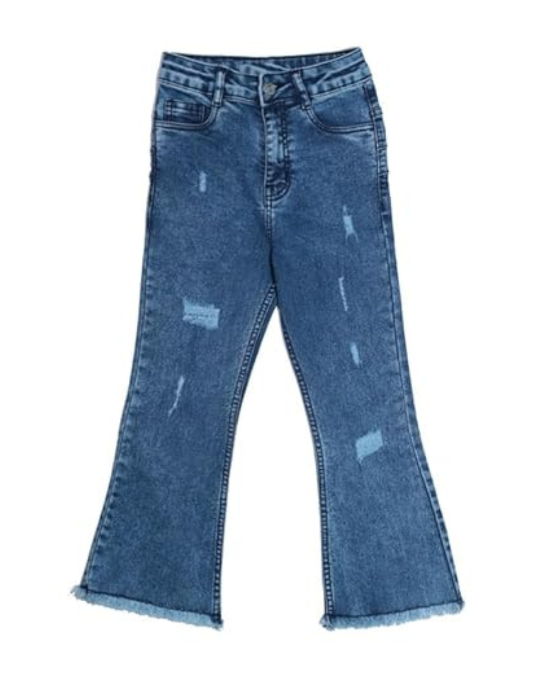 Ywee Girls' Stylish Stretch Denim Jeans | Soft Cotton Lycra with Adjustable Waistband | Trendy Slim Fit Mid-Waist Jeans for Everyday Fashion 91