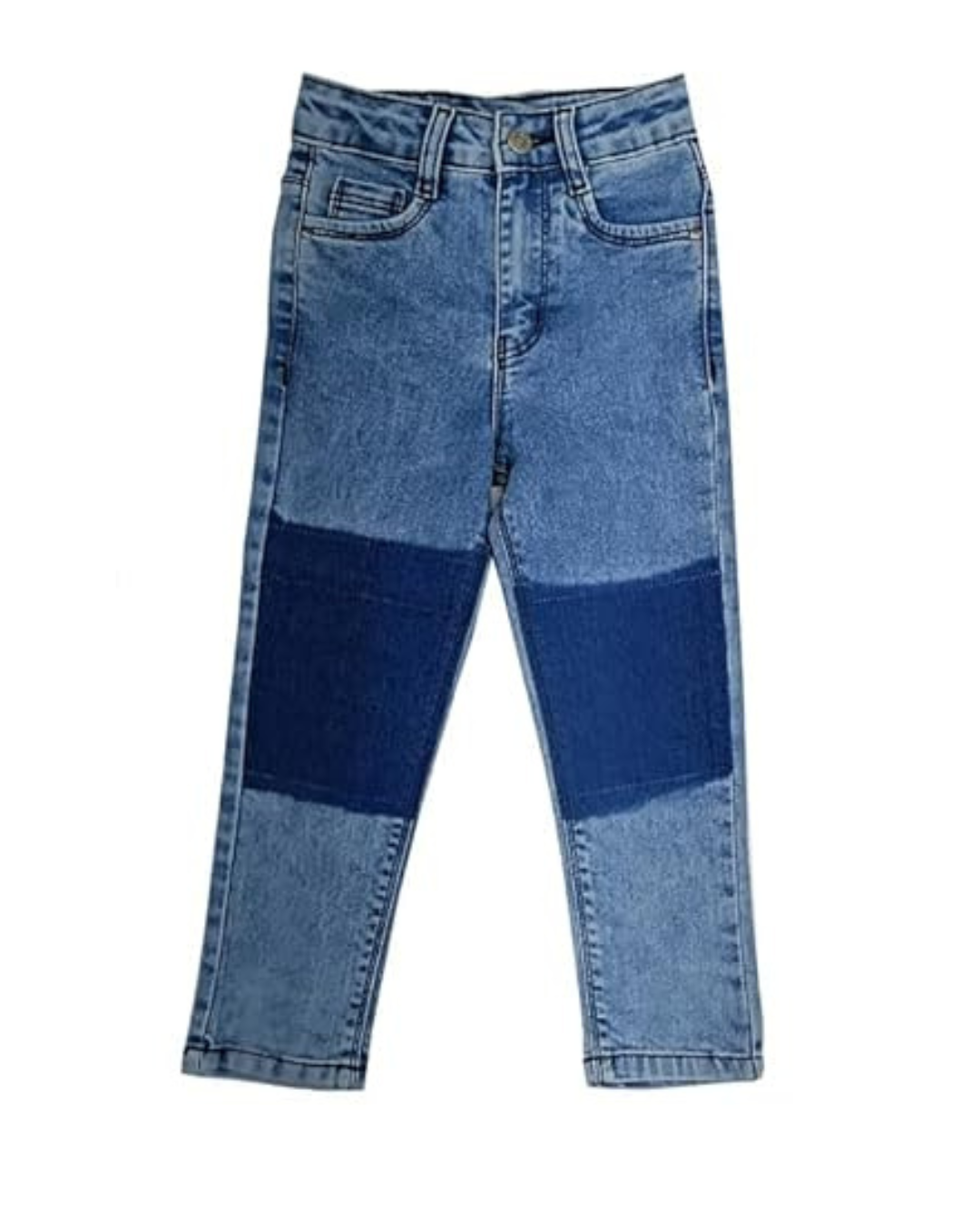 Ywee Girls' Stylish Stretch Denim Jeans | Soft Cotton Lycra with Adjustable Waistband | Trendy Slim Fit Mid-Waist Jeans for Everyday Fashion 356