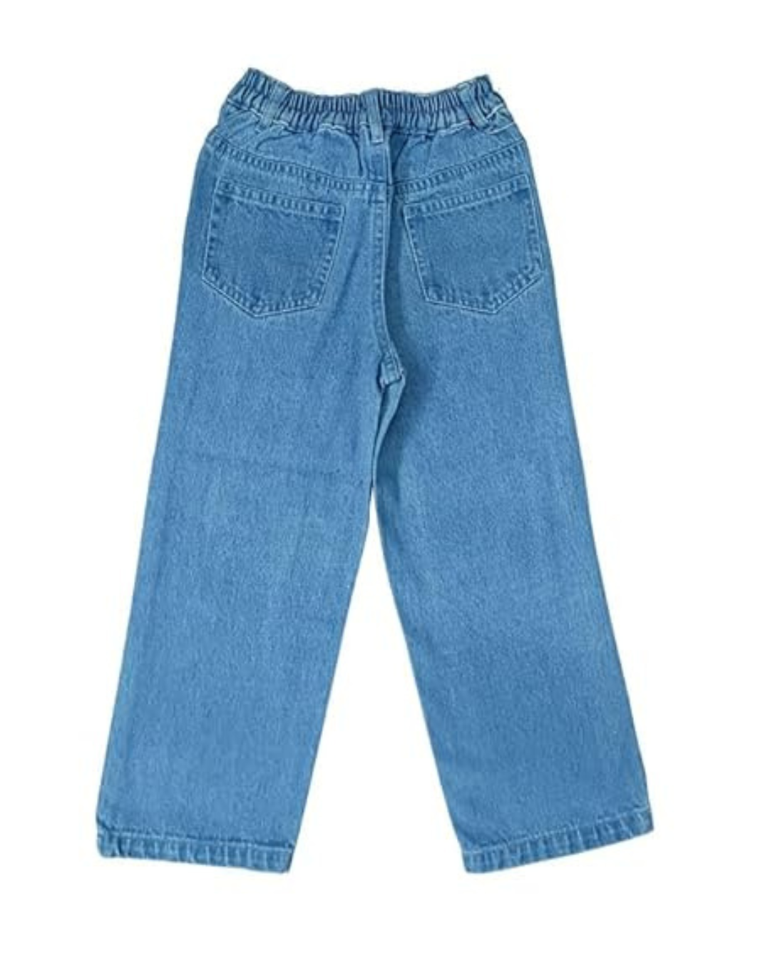 Ywee Girls' Stylish Stretch Denim Jeans | Soft Cotton Lycra with Adjustable Waistband | Trendy Slim Fit Mid-Waist Jeans for Everyday Fashion